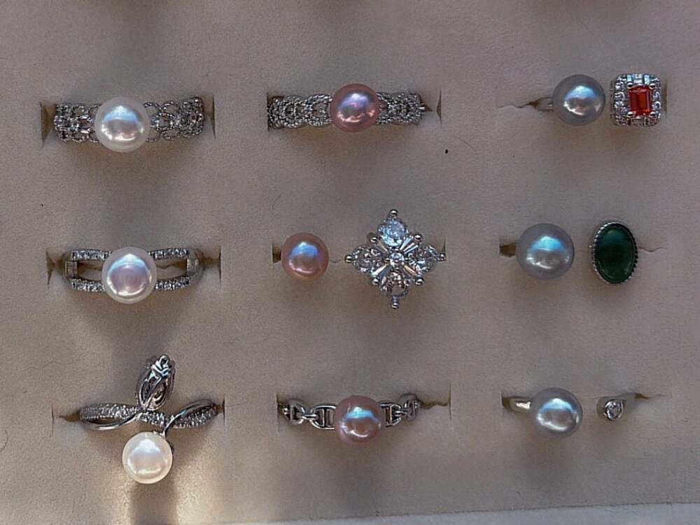 Pick 1 Pearl Ring On Sterling Silver Or Gold Plated Adjustable Band